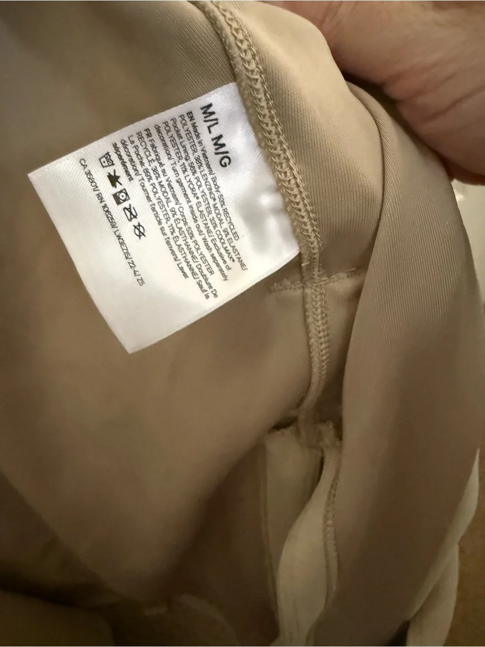 lululemon athletica M/L Light Beige Draped Coat with Tie Belt